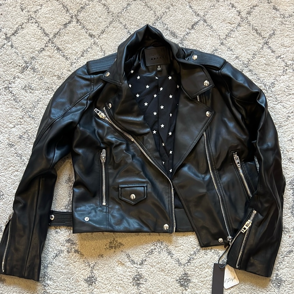 Free People, Blank NYC vegan leather jacket